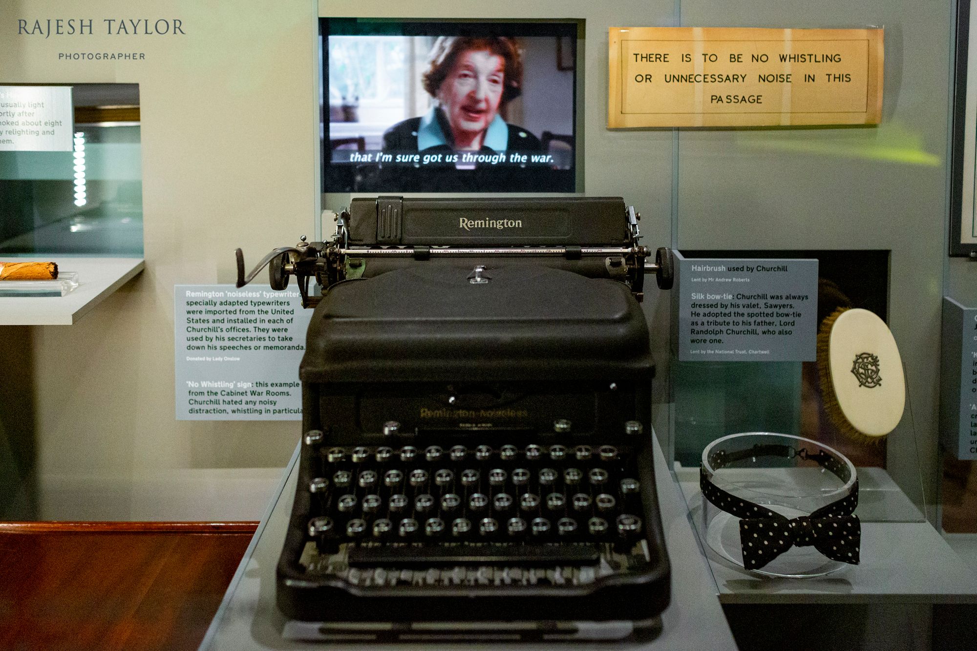 Reminton Typewriter and other memorabilia at Churchill War Rooms Museum © Rajesh Taylor