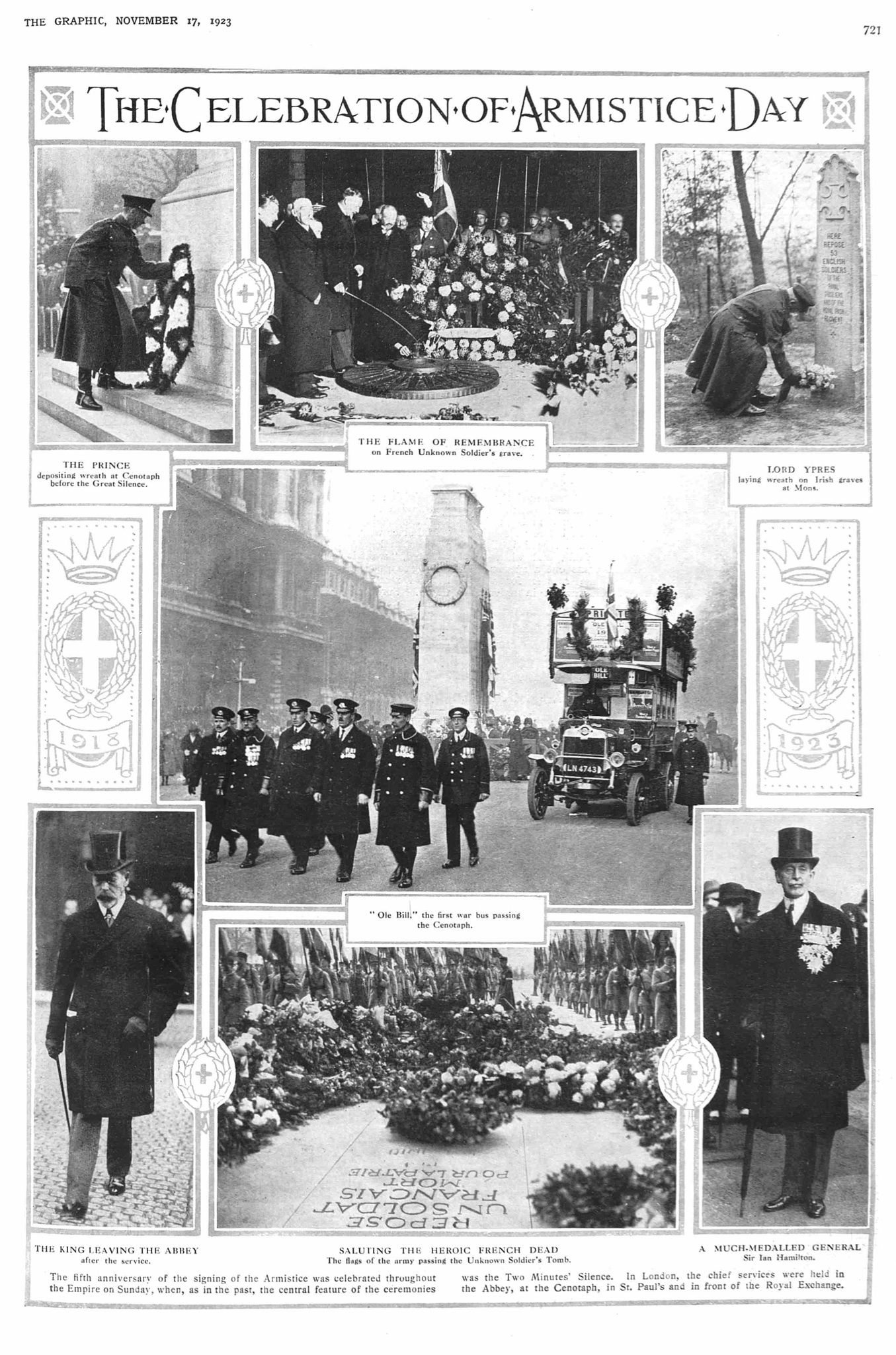 Armistice 1923, Parliament Street, City of Westminster. Source: The Graphic Newspaper Source pp. 721