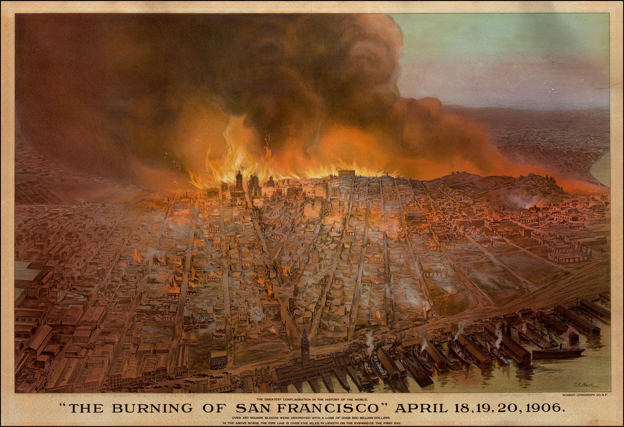 The Burning of San Francisco 1906: Rare Maps