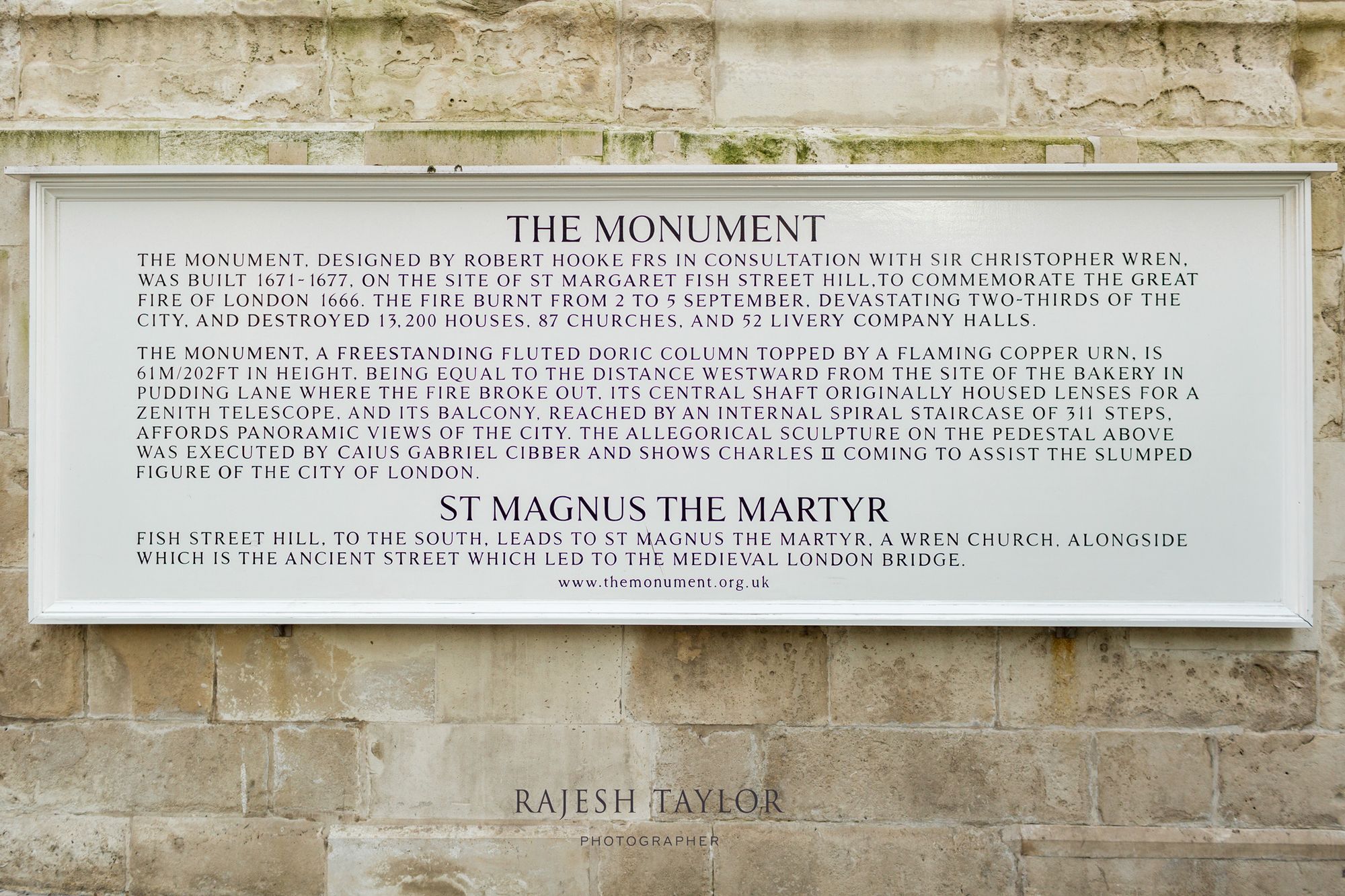 The Monument's Signage © Rajesh Taylor